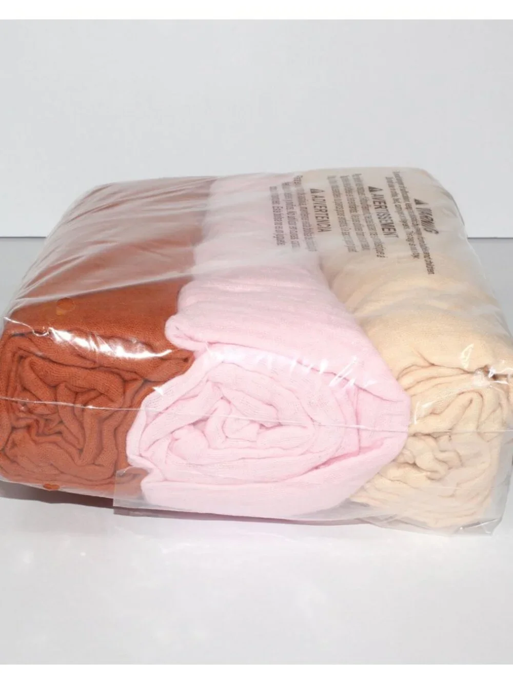 David's Kids 3-pk 100% Cotton Baby Muslin Swaddle and Receiving Blankets